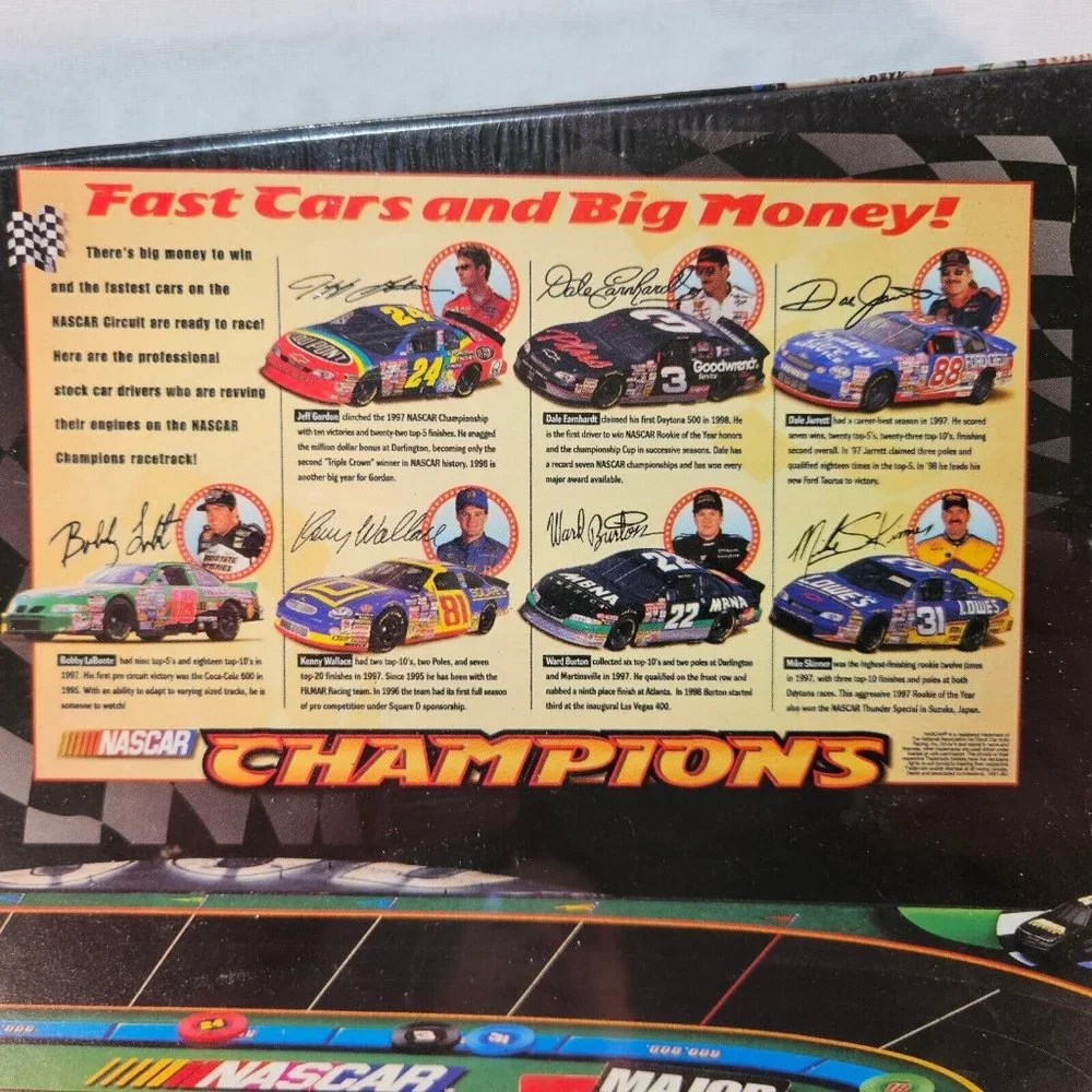 NASCAR‎ Champions Racing Board Game New Sealed Milton Bradley collectable cards